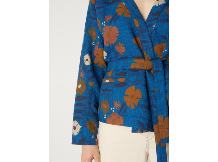 Veste fleur jeans