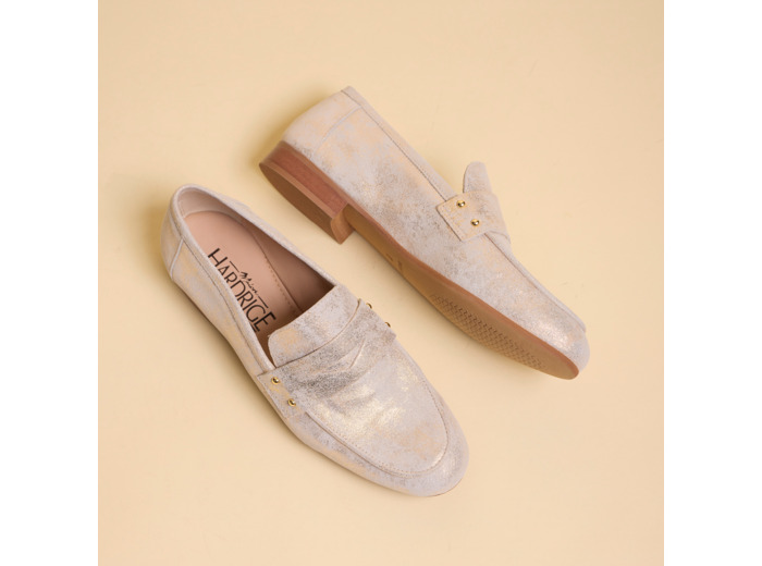 Mocassins Femme Manille Doré