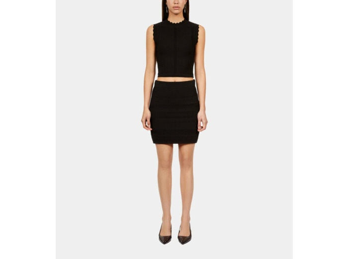 Jupe Courte Noire En Maille black