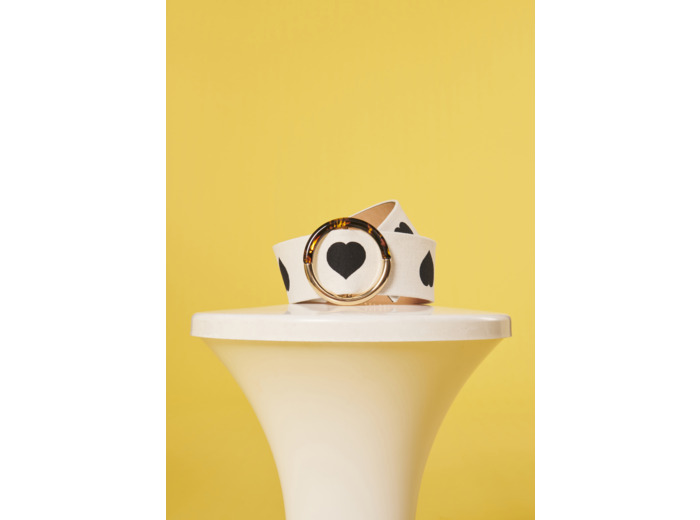 Ceinture Lauren Craie en Cuir De Vachette