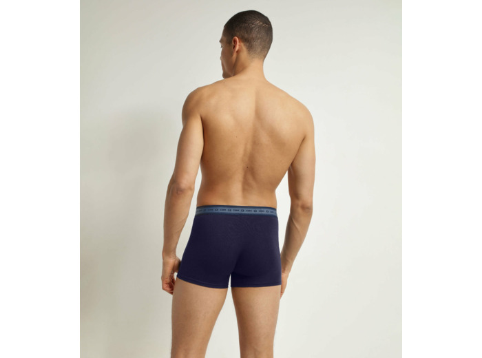 Lot de 2 boxers homme en coton bio Rouge Bleu Dim Good