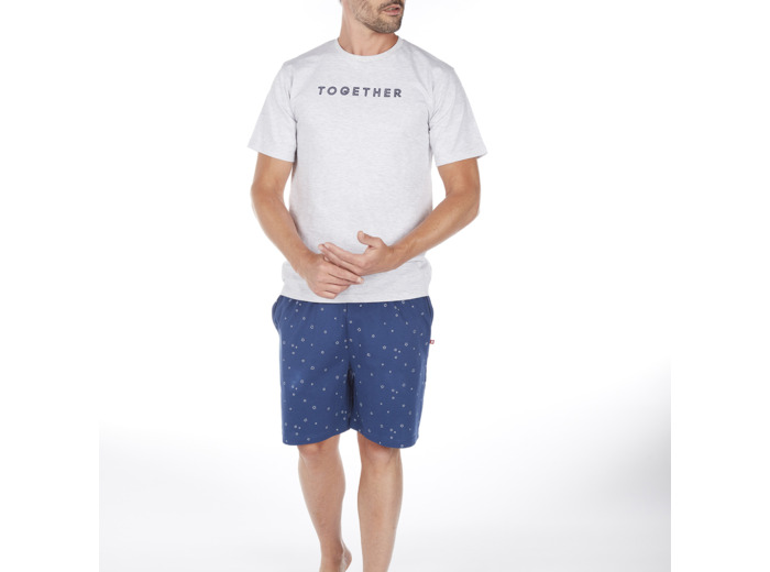 Pyjama homme WEE gris chiné/marine