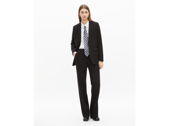 Veste tailleur coupe droite noire black