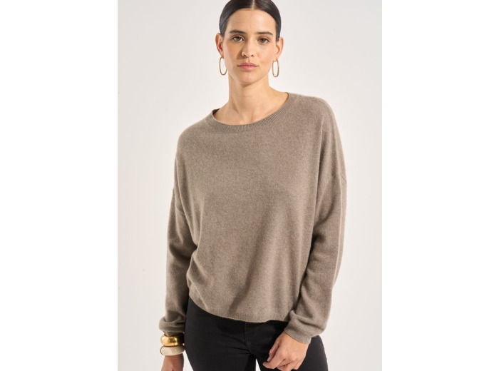 Pull col bateau 100% cachemire