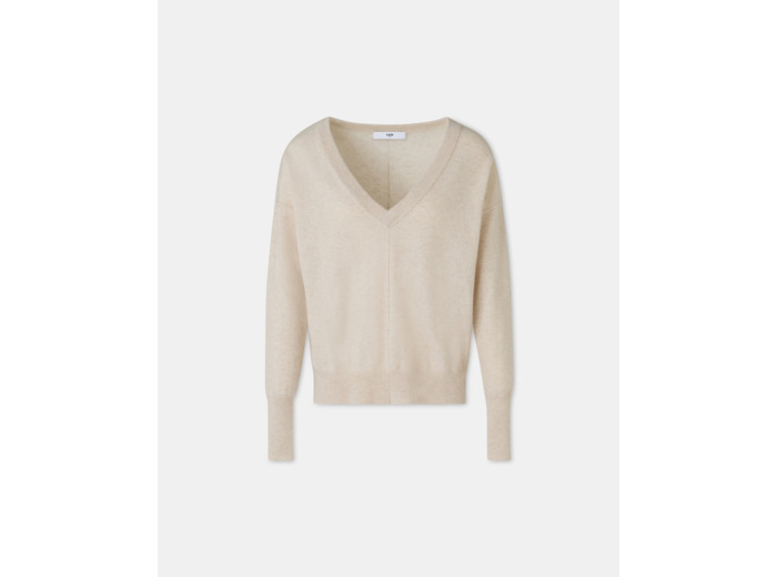 Pull Pucci Beige Chiné en Cachemire