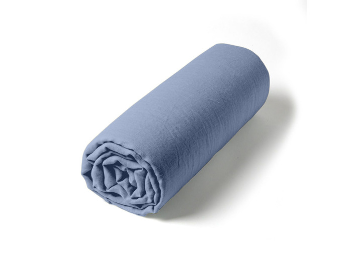 Drap-housse lin lavé | Linge de lit uni | Tradition des Vosges