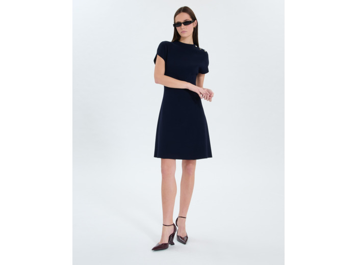 Robe courte en maille nocturne