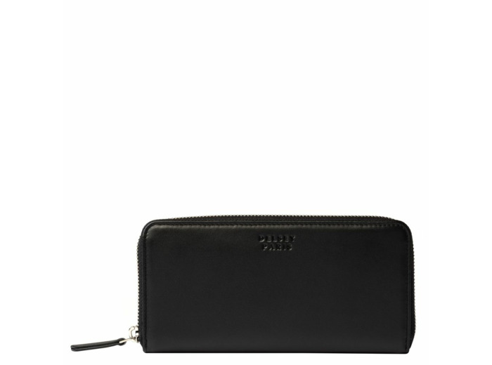 Le cuir lisse portef. long zip