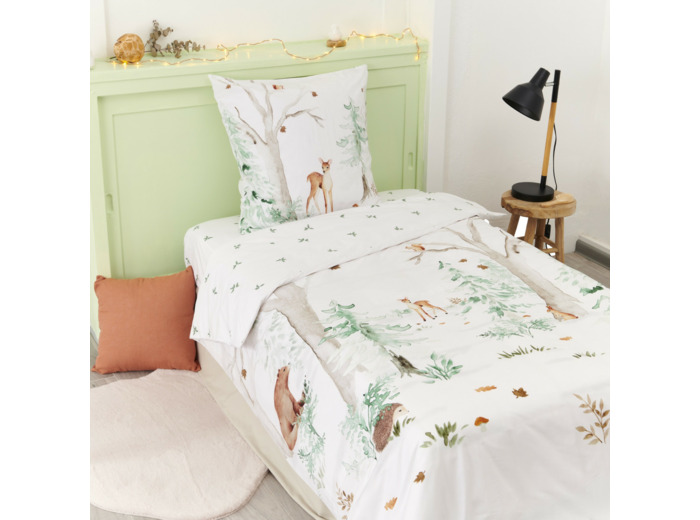 Housse de couette Faon | Linge de lit forêt | Tradition des Vosges