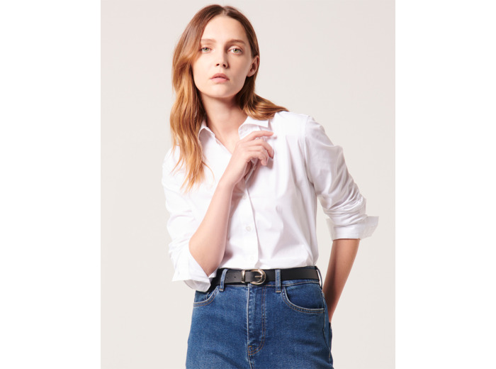 Chemise Carine Blanc en Coton