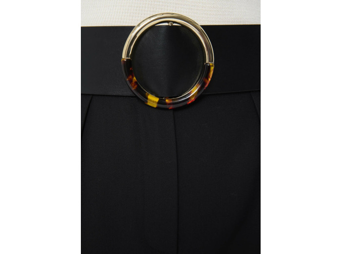 Ceinture Lauren Noir en Cuir De Vachette
