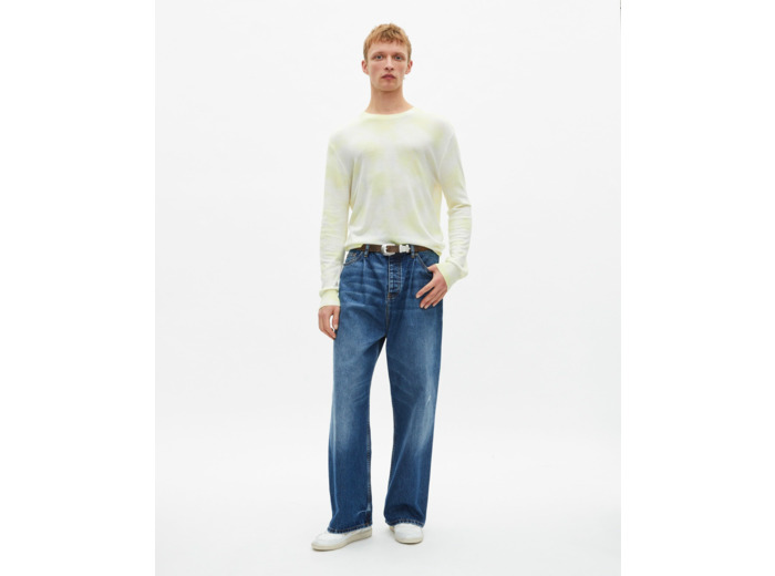 Pull tie and dye yellow - ecru