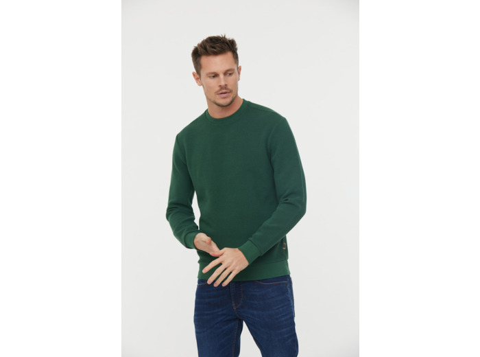 Sweat col rond maille piquée