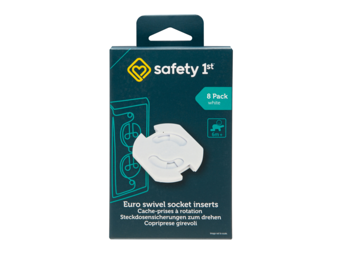 Cache prise rotatif x 8 Blanc