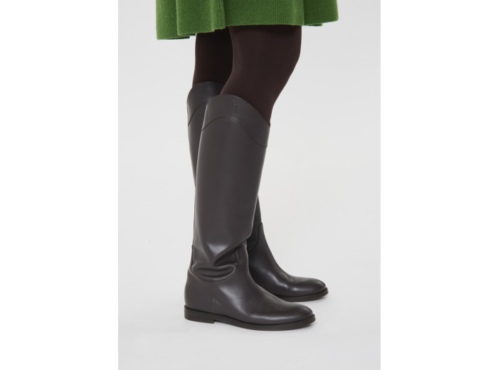 Bottes Kayleigh Chocolat en Cuir Bovin