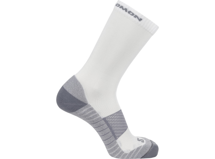 Socks Aero Crew White   Quarry   Quiet Shade