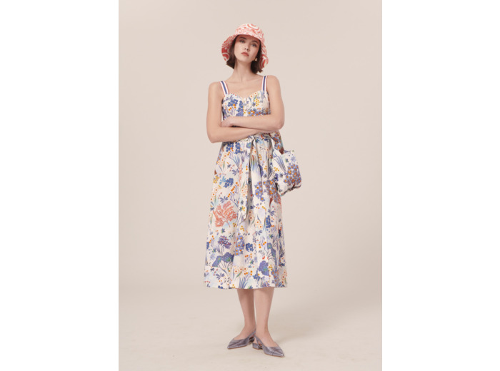 Robe Raquelina Bleu en Coton