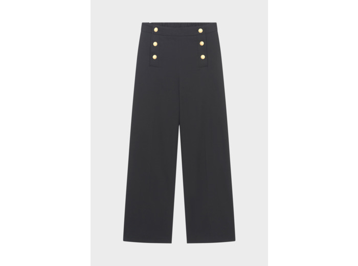 Pantalon large à pont en coton - LAVITA