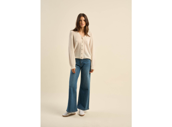 Jean flare à taille haute