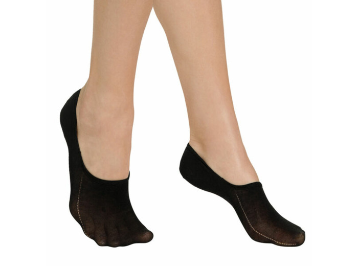 Lot de 2 protège-pieds noirs spécial baskets anti-odeurs InvisiFit 107D