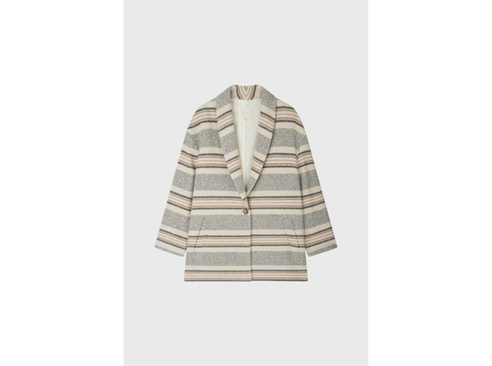Manteau court rayé - NATASHA