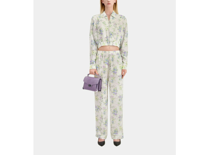 Pantalon Imprimé light blue/white