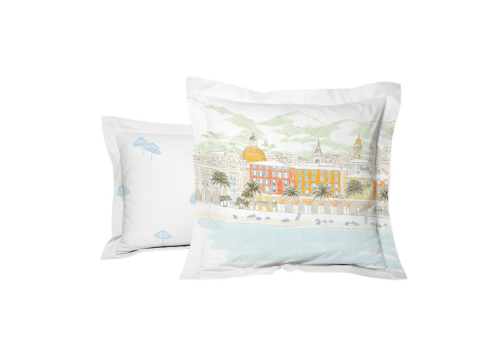Taie d'oreiller Nice | Motifs aquarelle | Tradition des Vosges