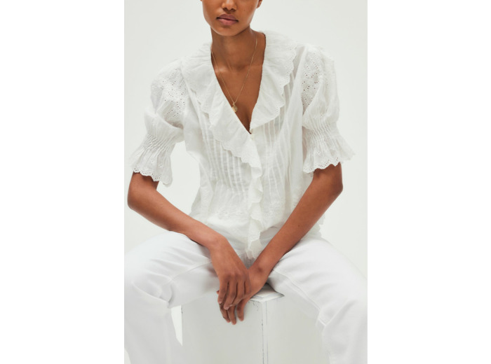 Chemise en coton à broderies - URIELL