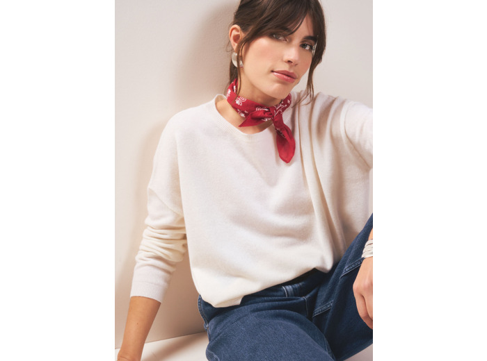 Pull col bateau 100% cachemire