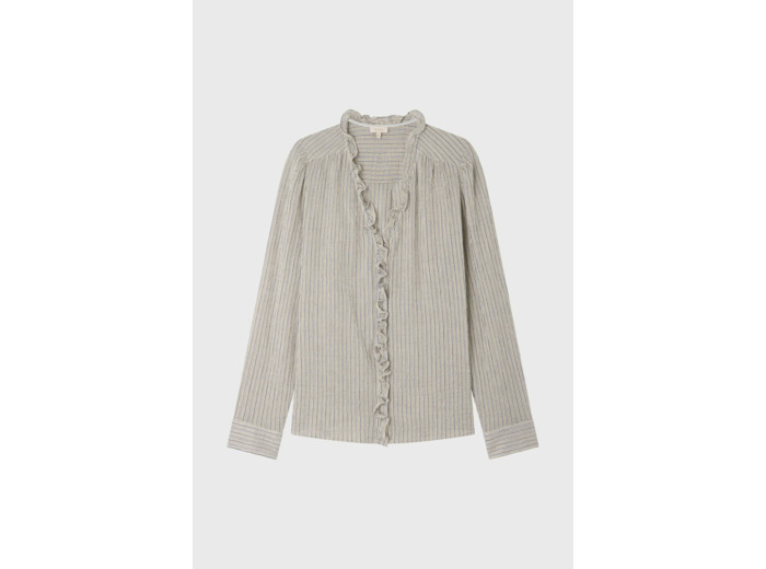 Chemise col V à volants ? CELINE