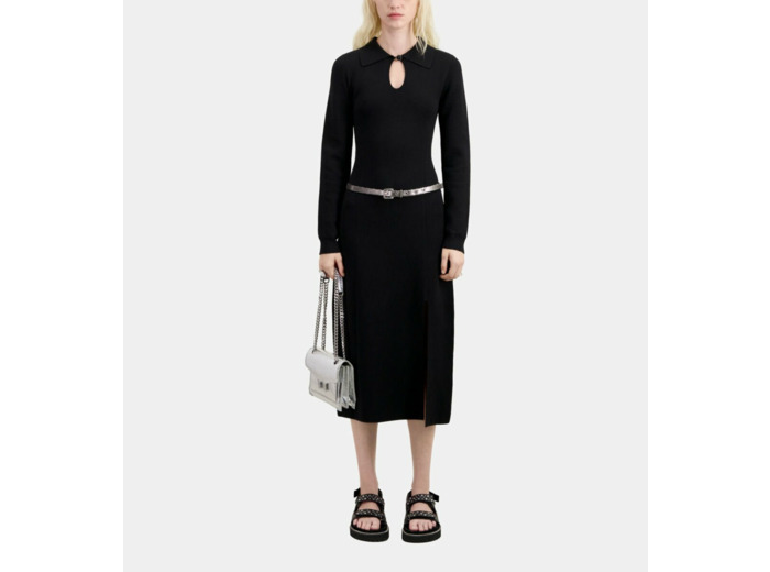 Robe Longue Et Decoupe Goutte black
