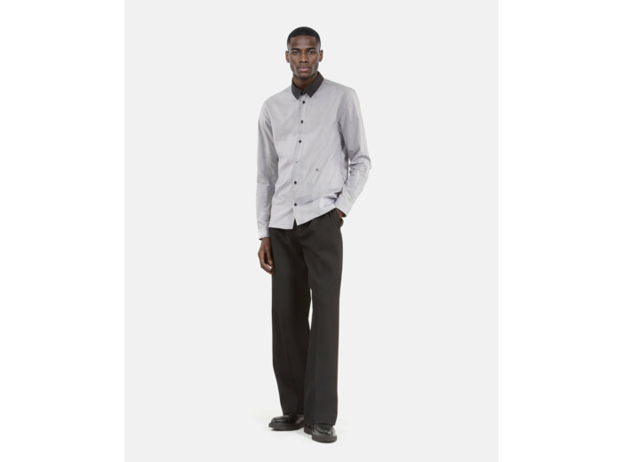 Chemise a manches longues col classique black white