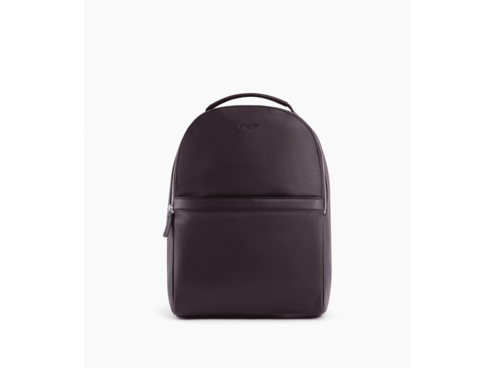 Sac à dos zippé Charles en cuir grainé