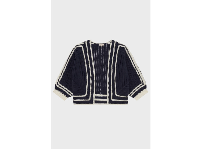 Gilet en crochet bicolore - JOYA