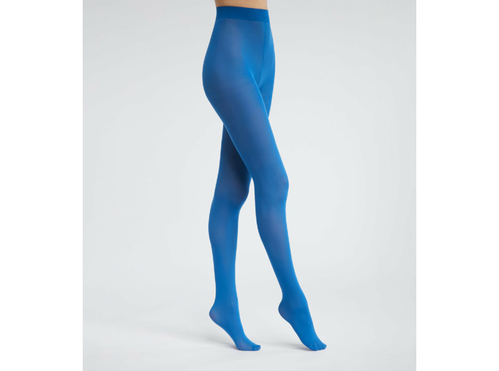 Collant opaque femme voile effet velouté Bleu Vif Dim Style