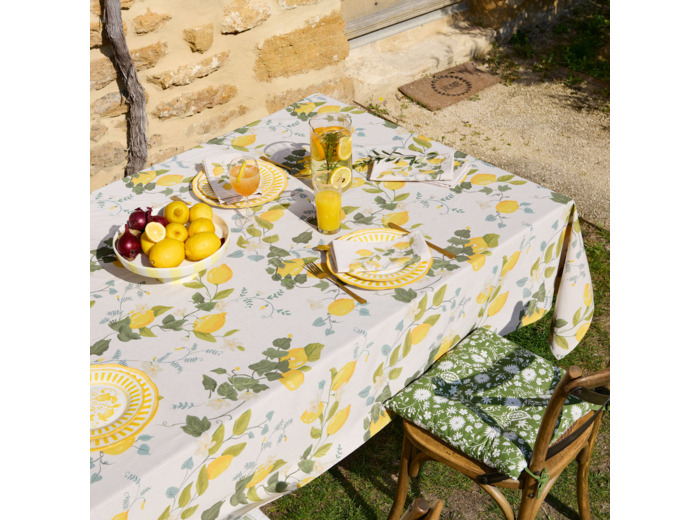 Nappe jardin d'agrumes | Coton et polyester | Tradition des Vosges