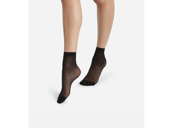 Lot de 2 paires de socquettes en voile renforcé Noir Ultra Resist