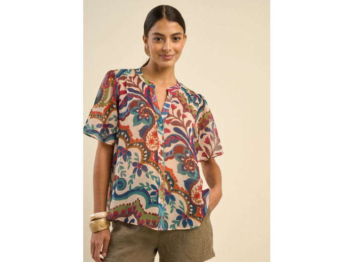 Chemise imprimé végétal