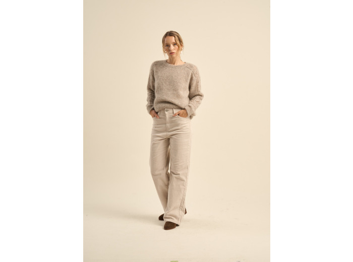 Pantalon en velours à coupe droite