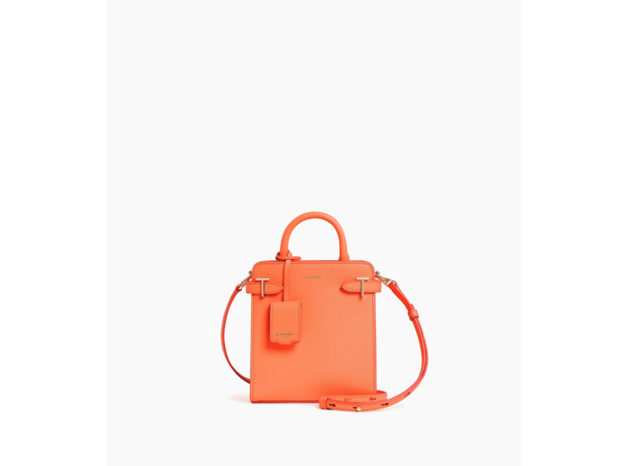 Petit sac à main vertical Emilie en cuir signature T