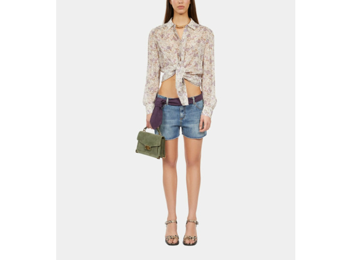 Chemise Imprimée ecru/mauve chalk