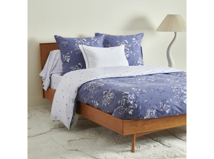 Housse de couette Poème Bleu | Réversible | Tradition des Vosges