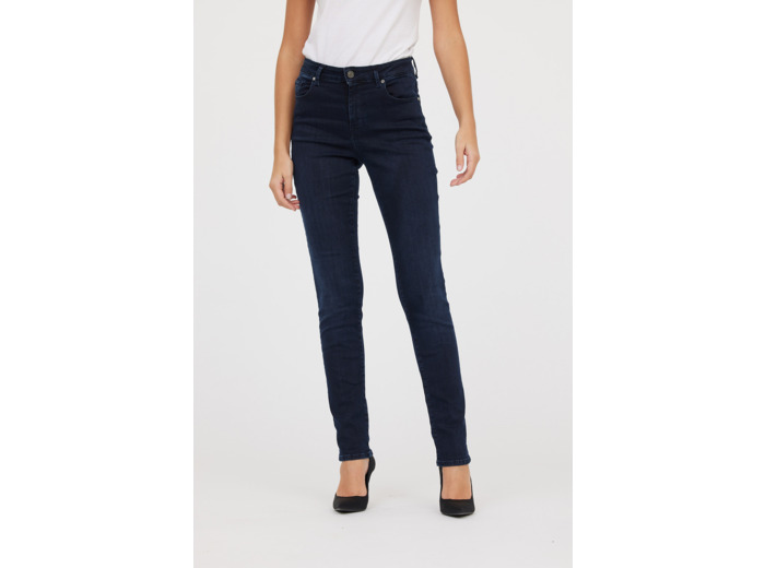 Denim flex straight fit, coupe droite, taille haute