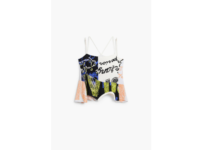 Blouse À Bretelles En Tissu – Femme
