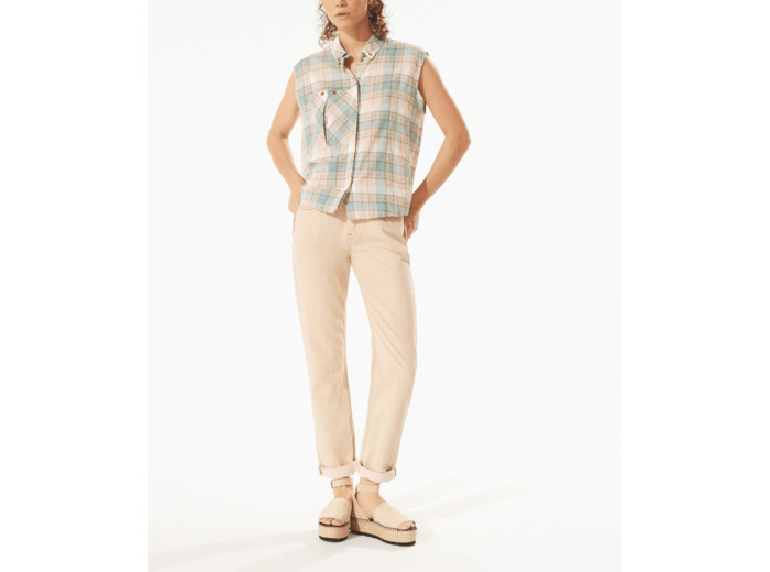 Debardeur carreau rose