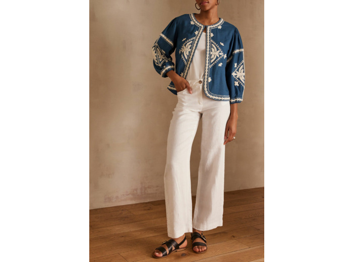 Veste CYNTHIA en coton brodé