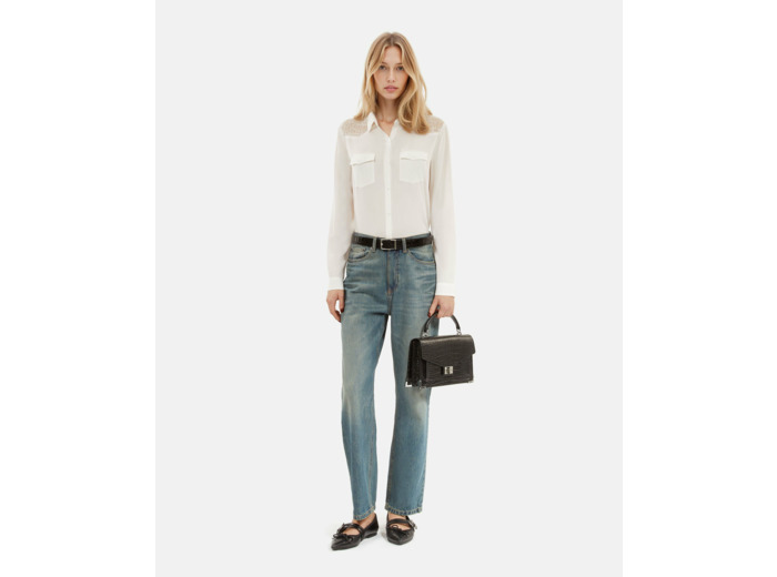 Chemise manche longue ecru