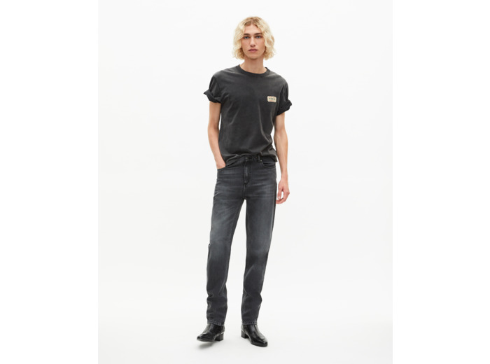 T-shirt avec sérigraphie noir délavé black washed