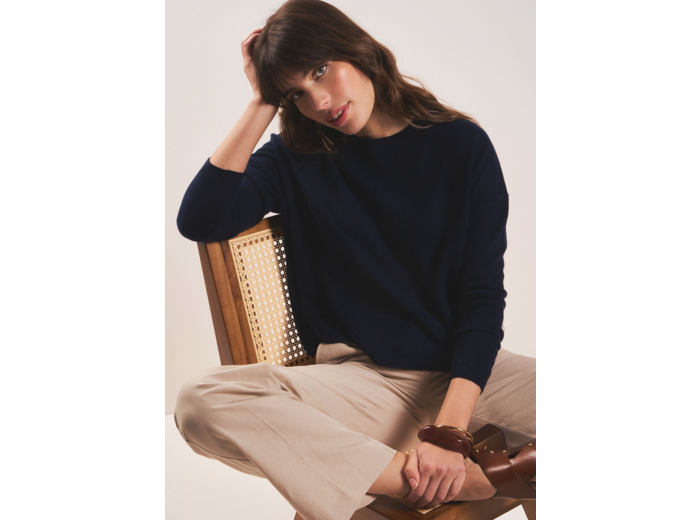 Pull col bateau 100% cachemire