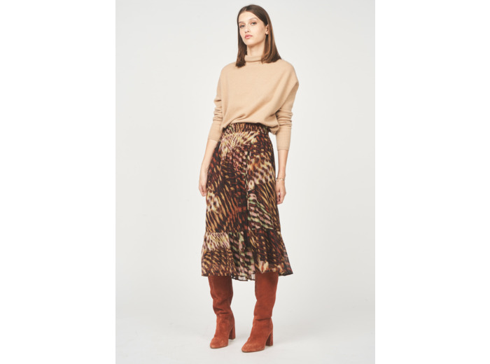 Jupe midi en voile